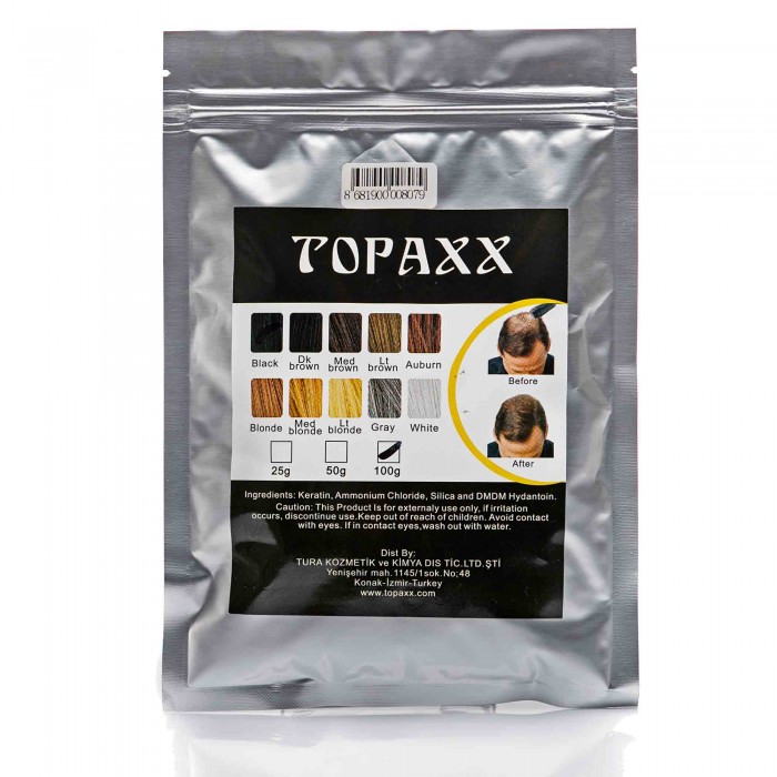 Topaxx Siyah/Black Saç Fiber Tozu 100 gr 